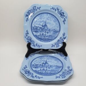 Johnson Brothers Tulip Time Square  Salad Plates 7.5" Bundle of 3